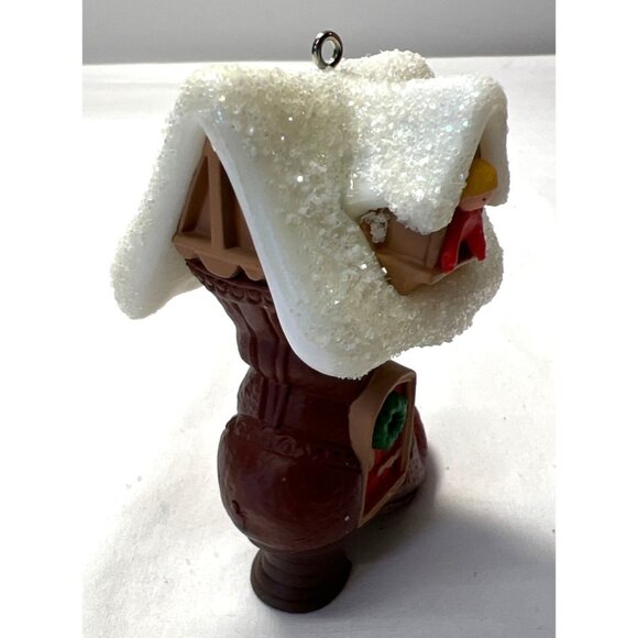 Hallmark Handcrafted "Children In Shoe" Ornament With Glittery Roof & Playful De - Picture 6 of 7